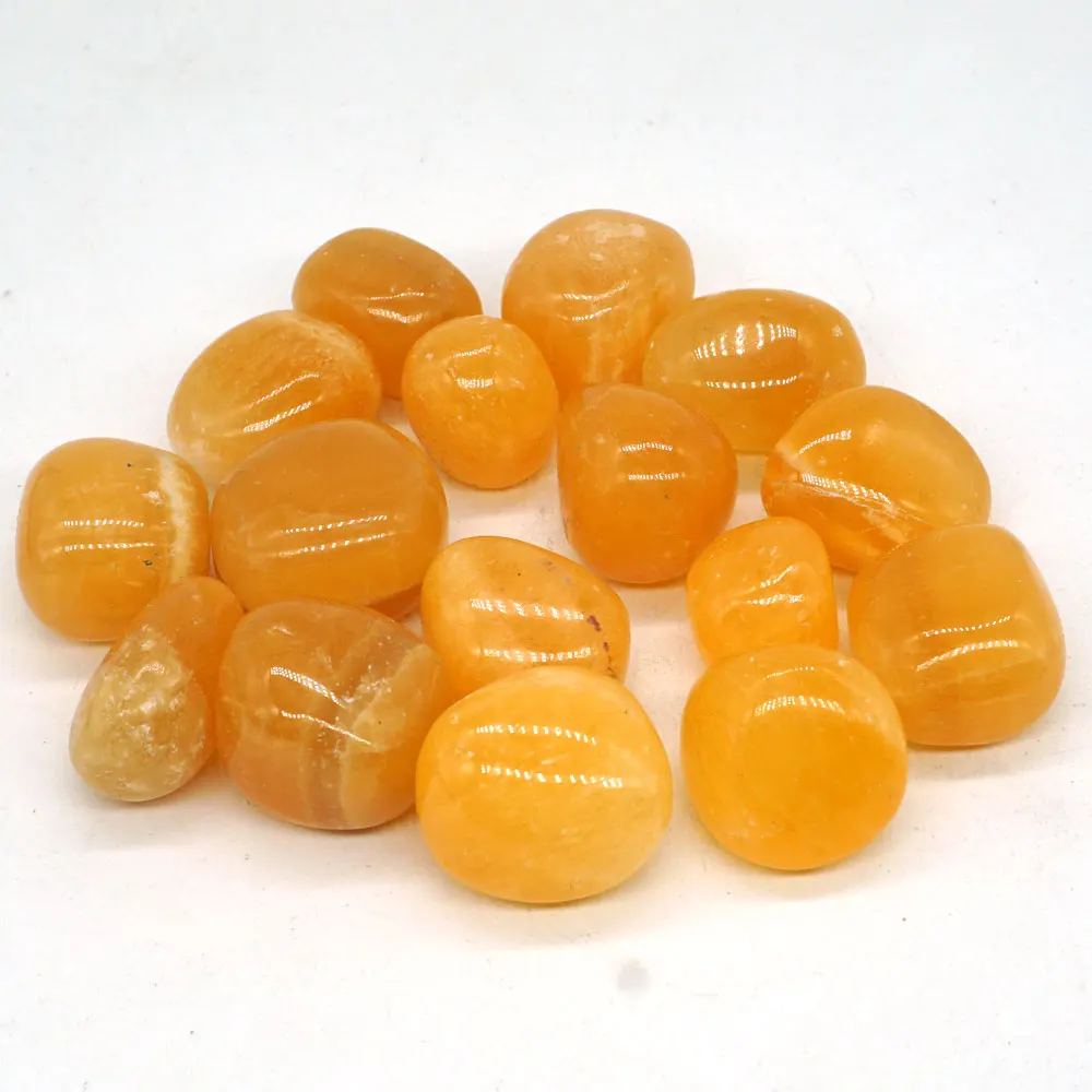 

Natural Orange Gypsum Selenite Satin Tumbled Stone Rock Mineral Crystal Healing Chakra Meditation Feng Shui Decor Collection