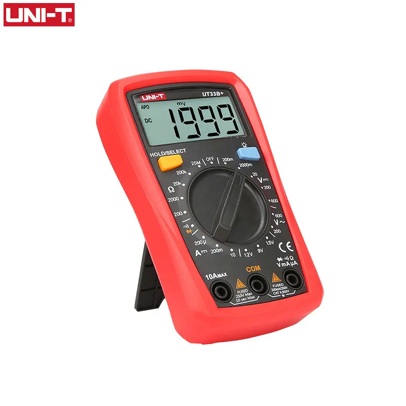 Koop UNIT UT33B + Mini Digitale Multimeter AC DC Voltmeter Amperemeter 2000 Telt Batterij Test Meter Multitester Weerstand ohm Tester