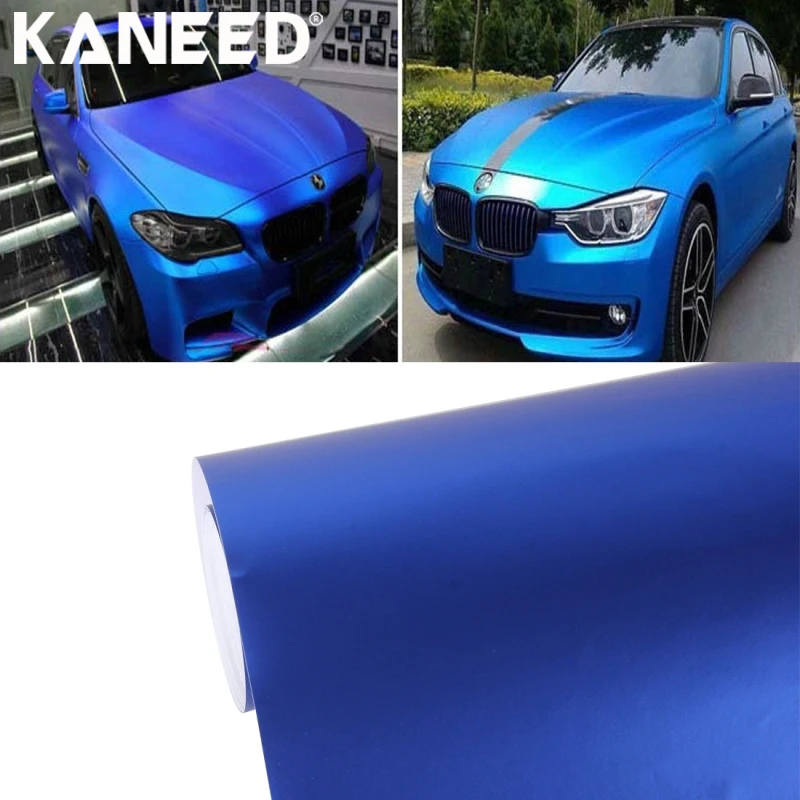 KANEED Decal Adesivos de Carro Tint Film 1.52 m * 0.5 m An-UV Fosco Metálica Decalque Do Carro Auto Veículo motocicleta Tint Vinyl Film Bolha de Ar