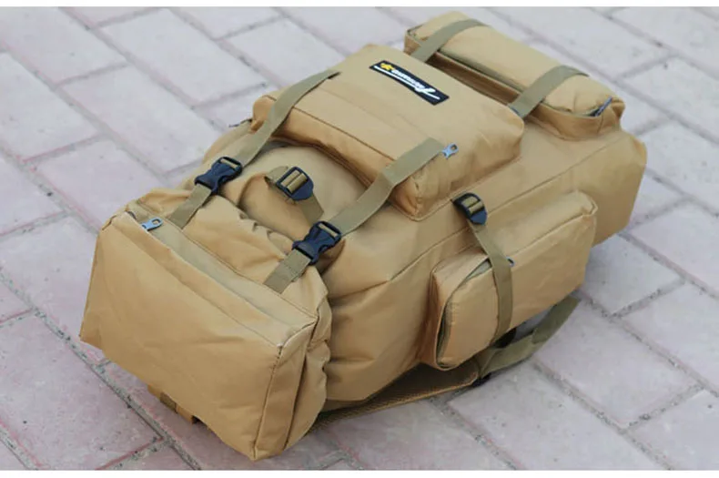 70L тактическая Сумка военный рюкзак для альпинизма мужские дорожные уличные спортивные сумки Molle рюкзаки для охоты кемпинга рюкзак XA583WA