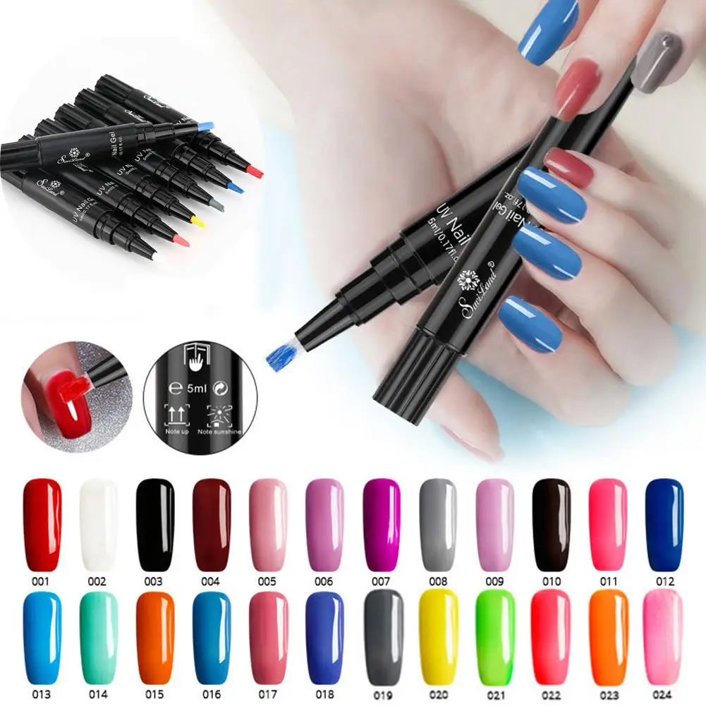 

Solid Color UV LED Nail Art Gel Polish Pen Soak Off Quick Dry Lacquer Varnish