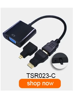 TISHRIC HDMI в VGA Женский адаптер HDMI2VGA с аудио кабелем оптический цифро-аналоговый 1080P HD видео конвертер для PS3 PS4 xbox