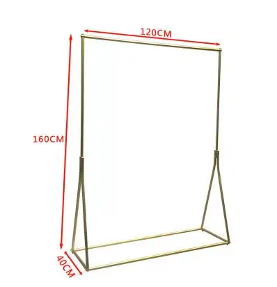 Витрина для магазина одежды, Золотая стойка для одежды, Женская полка для магазина одежды, вешалка для одежды, железная простота - Цвет: 19