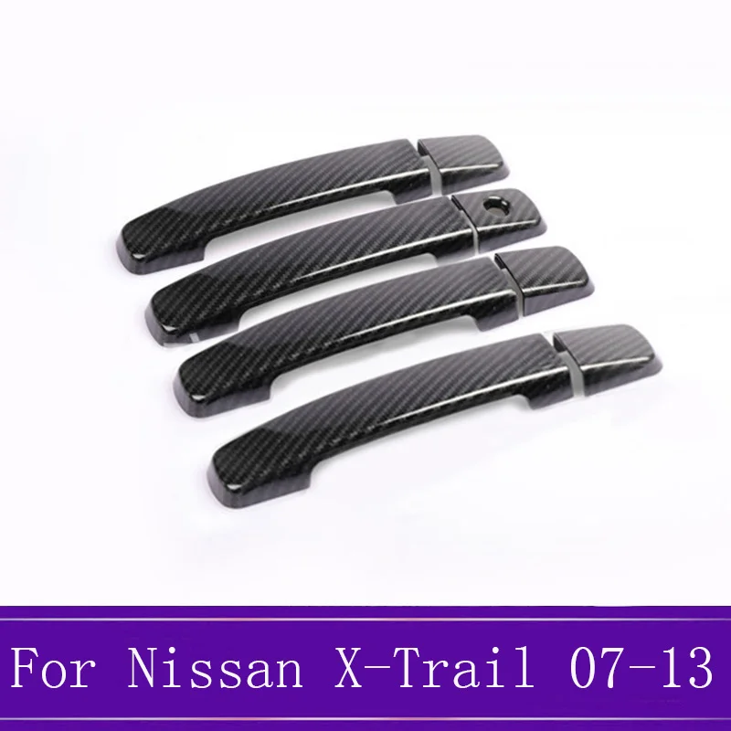 

4/8Pcs ABS Carbon Fiber Door Bowl Cap Cover/Door Handle Cover Trim Car Styling Fit For Nissan Qashqai J10 2007-2011 2012 2013
