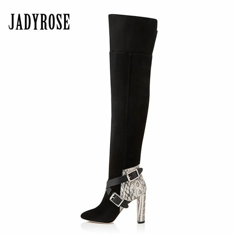 snakeskin high heel boots jady snakeskin suede the knee boots chunky snakeskin high heel boots jady snakeskin suede the knee boots chunky