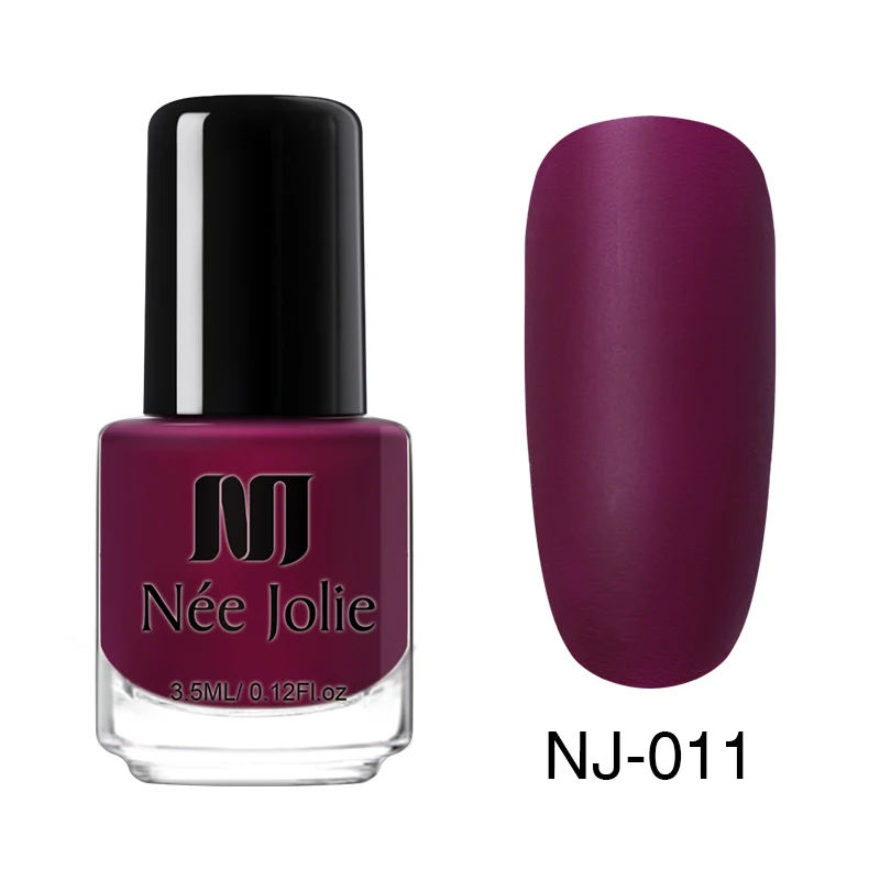 3.5ml Matte NJ-011 Матовый лак для ногтей NEE JOLIE 65 цветов 8/7. 5/3. 5 мл стойкий лак для ногтей Быстросохнущий лак для ногтей с голографическим эффектом - Цвет: 3.5ml Matte NJ-011