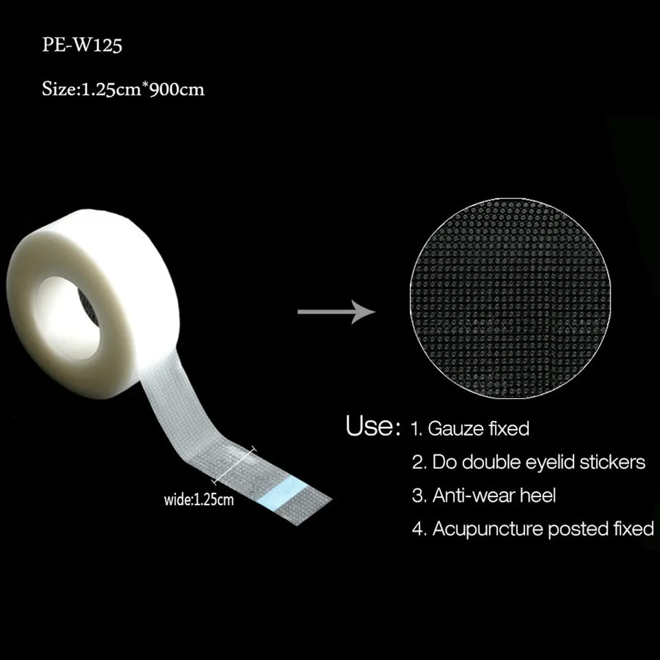 2 рулона дышащая PE Нетканая медицинская лента бумажные патчи под ресницами расширение для наращивания ресниц макияж обертывания лента инструмент