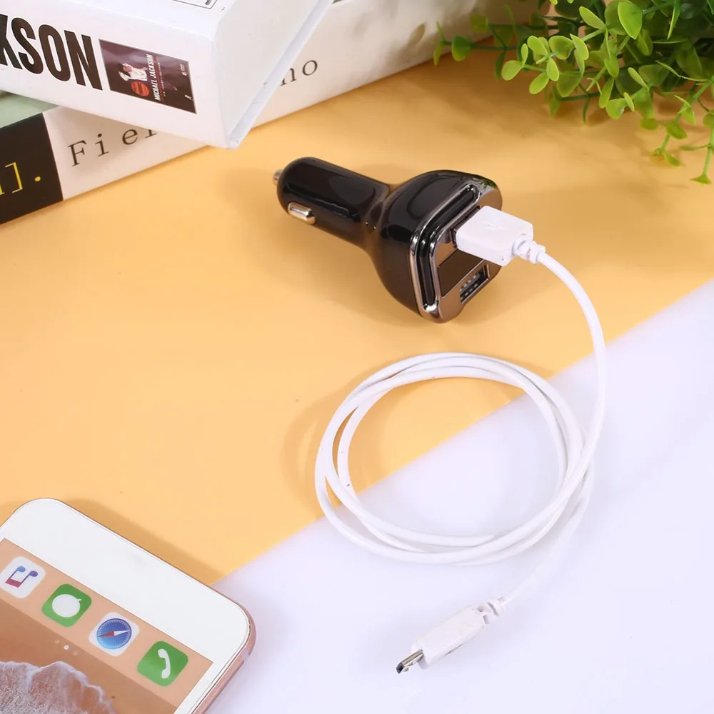 Автомобильное зарядное устройство Vehemo с двумя USB портами GPS трекер локатор для