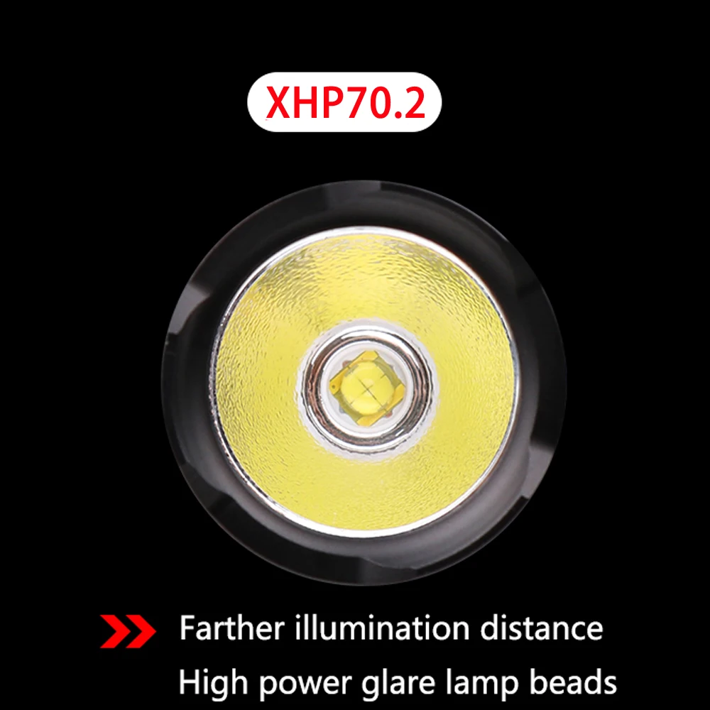 8000lm super brilhante xhp70.2 usb recarregável led
