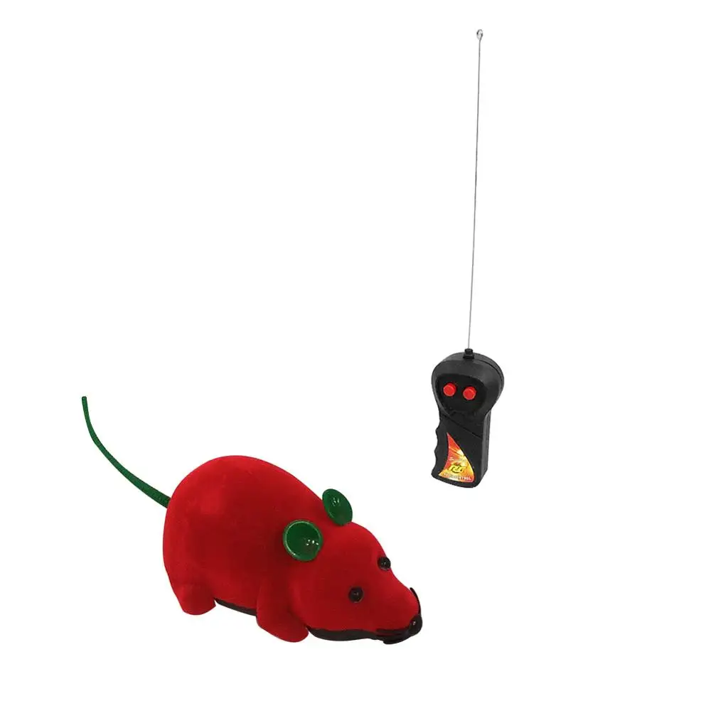 red Игрушки для кошек беспроводные радиоуправляемые мыши пульт дистанционного управления игрушечная мышь Новинка игровые Игрушки для кошки котенок интерактивный обучающие игрушки - Цвет: red
