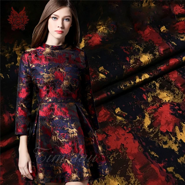 American style luxury floral jacquard brocade fabric for winter autumn