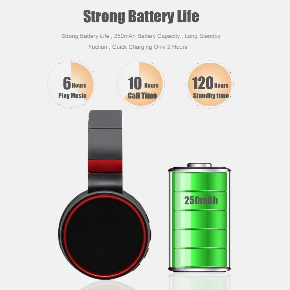 KHP ST10 Wireless Bluetooth Earphones Headphones With Microphone TF Card Gaming Headphones Headset For Computer TV Earbuds (4)