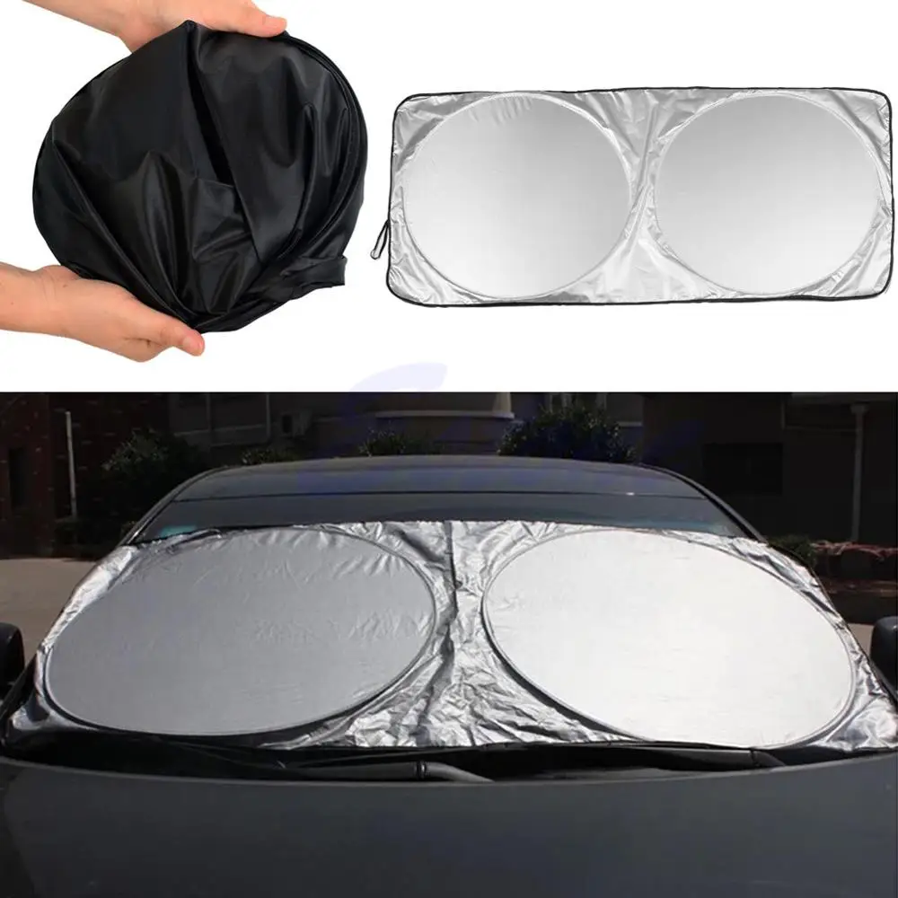 

Jumbo Folding Front Rear Car Window Sun Shade Auto Visor Windshield Cover Block