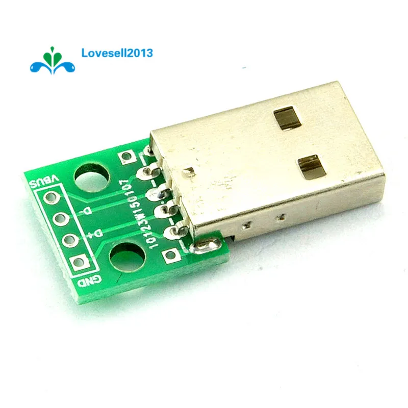 10pcs USB to DIP Adapter Converter 4 pin for 2.54mm PCB Board DIY Power Supply 