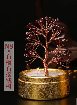 

Garnet lucky tree furnishing articles of handicraft and opening gifts wishing tree
