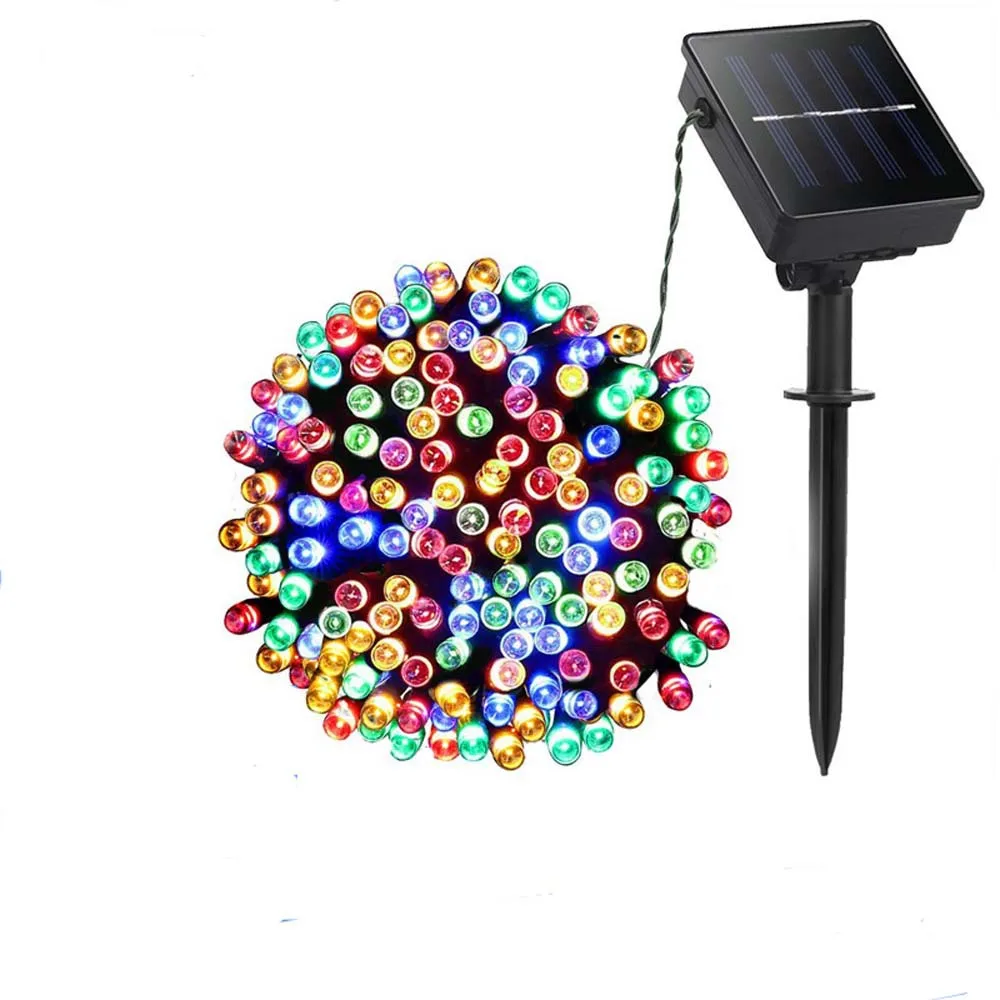 7-22M LED Solar Powered String Light Waterproof Outdoor Garland Use for Garden Tree Square Christmas New Year Wedding Decoration