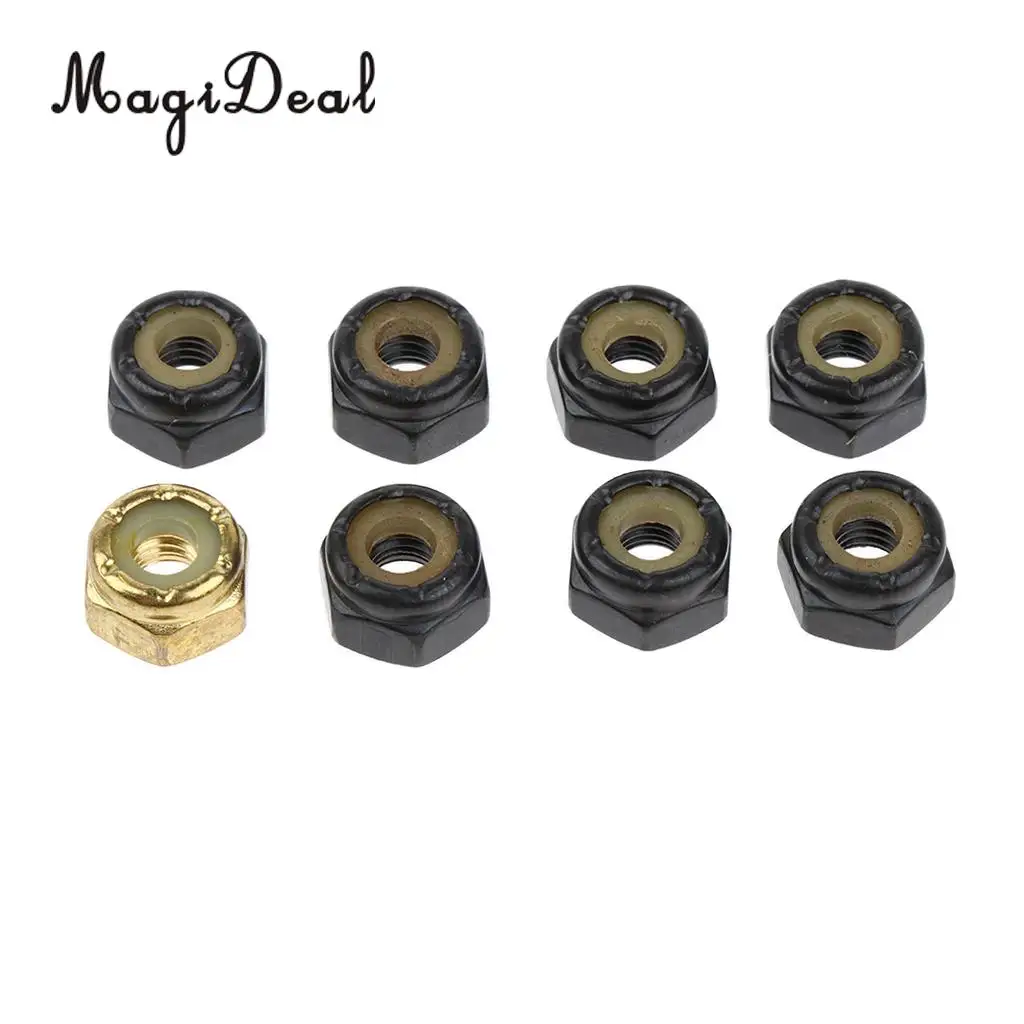 MagiDeal 8pcs Replacement Skateboard Truck Hardware Set Longboard Screws Bolts with Wrench