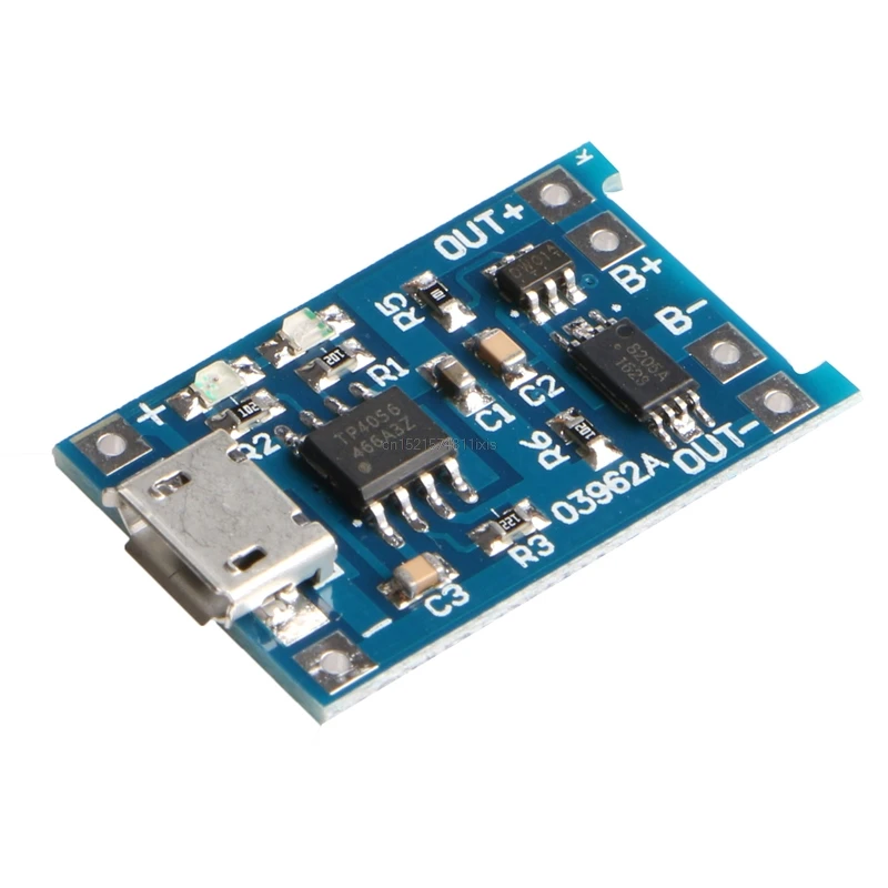

New Micro 5V 1A USB 18650 Lithium Battery Charging Board Module+Protection