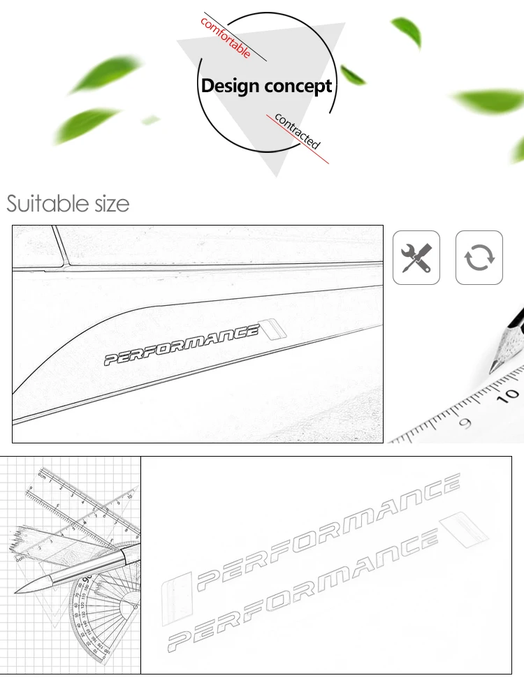 2 предмета M производительность логотип сбоку юбка наклейки настенные графический планшет для BMW e46 e39 e60 e90 e36 f30 f10 X5 e53 e70 e34 e30 f20 f15 g30