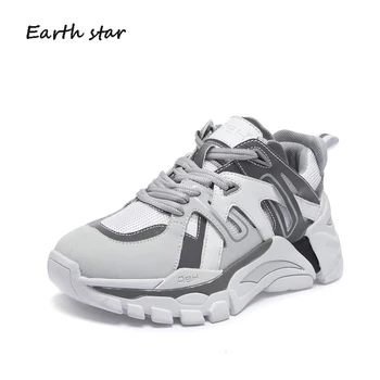 

Casual White Shoes Women Sneakers Platform zapatos de mujer Spring New chaussures femme Ladies footware Cross-tied Retro Shoes