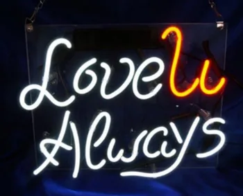 Custom Love U Always Glass Neon Light Sign Beer Bar