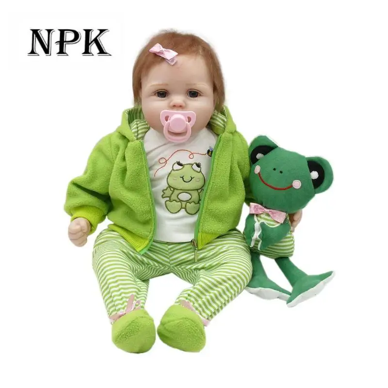 

Baby Doll 55cm Simulation Reborn Baby Dolls Cute Kids Sleeping Playmate Soft Silicone Children Birthday Gifts Stuffed Toys