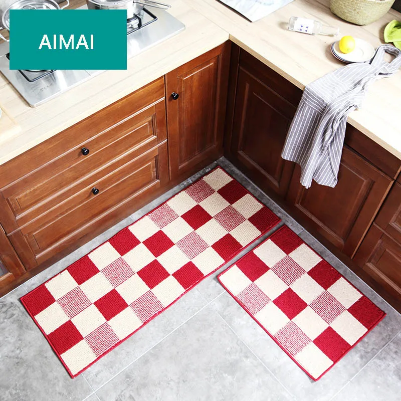 buy Japanese Plaid Red Caffeine Blue Green Children Printing Kitchen Carpet Anti slip Washable Durable Area Rug Long Mattress