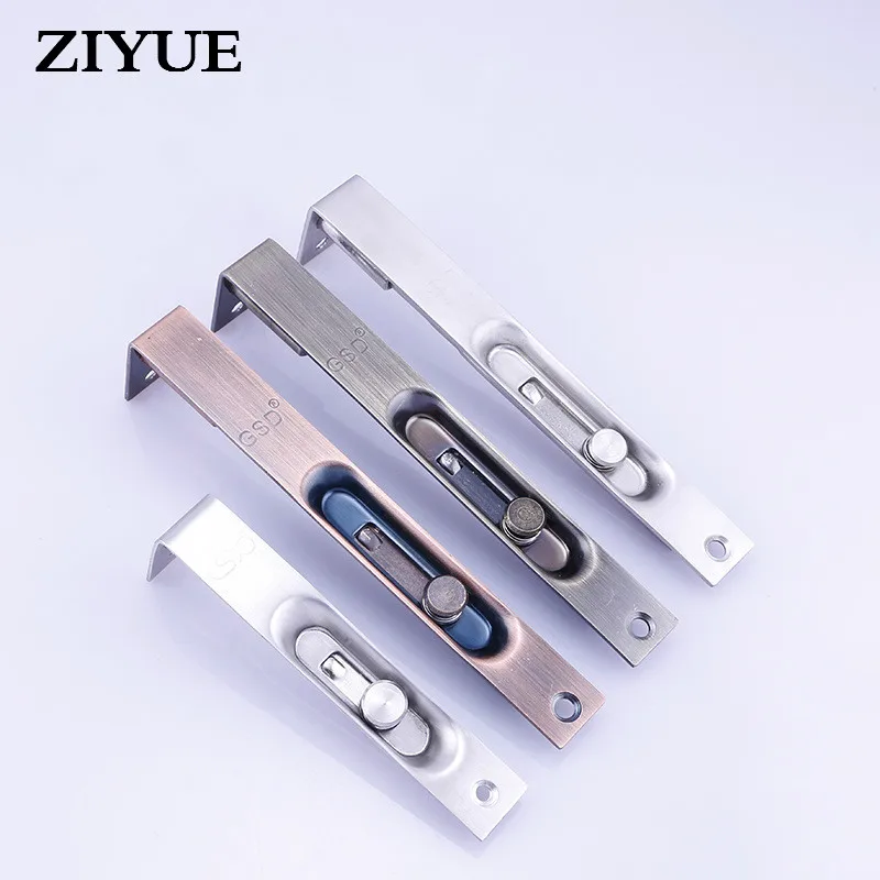 

Free Shipping 4 Inch Stainless Steel Heaven And Earth Latch Security Concealed Concealed Dark Plug Security Fire Door Bolt 18mm