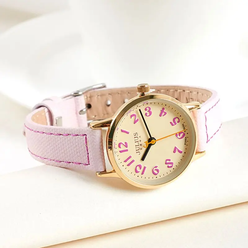Женские японские кварцевые часы Julius современные классические модные под платье