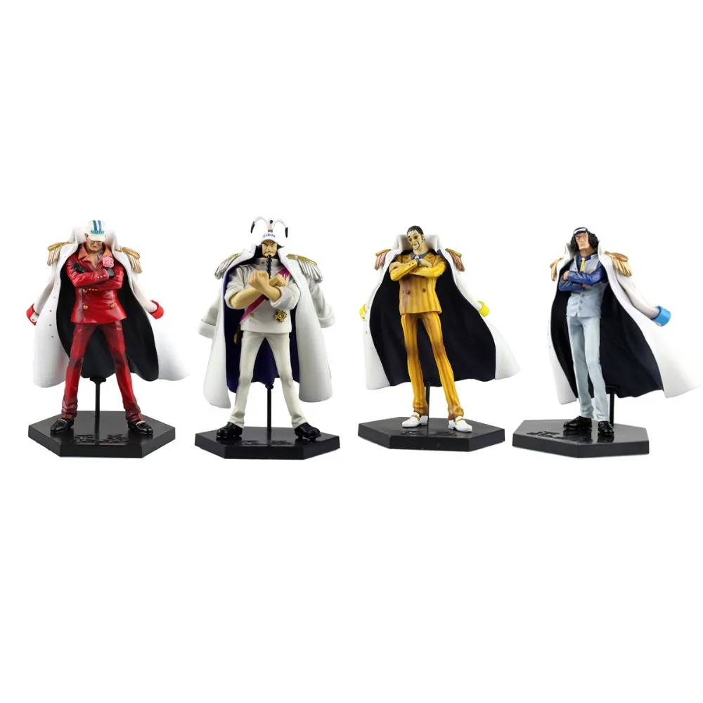 4ピースセットワンピースアニメマリンフィギュア黄戦国青キジ赤犬コレクションモデル玩具7 いいえボックス送料無料 Model Toy One Pieceone Piece Anime Aliexpress
