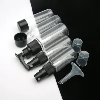 

7Pcs/Set 20ml/25ml/40ml/50ml Portable Transparent Plasic Travel Kit Make Up Spray Bottle Refillable Bottles Cosmetic Bottles