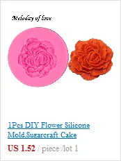 3D силиконовая форма в виде цветка розы для помадки, украшения торта, шоколадное печенье, мыло, глиняные смолы, кухонные инструменты для выпечки, трафарет T1336