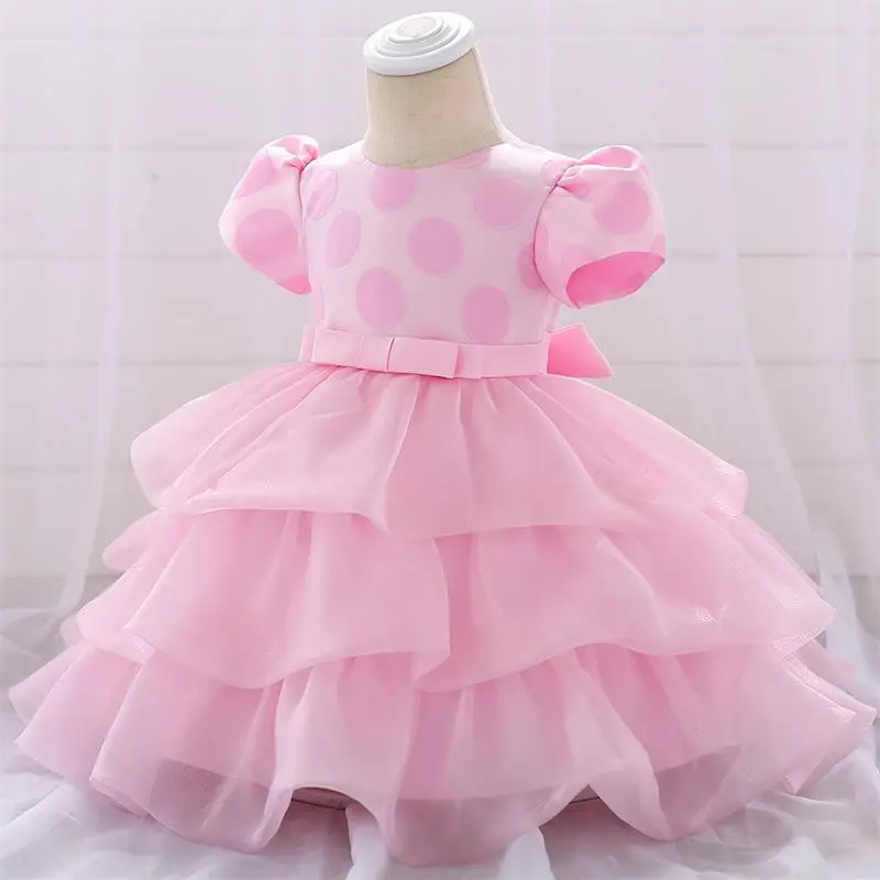 Платье для новорожденных девочек, платье на крестины для маленьких девочек, праздничное платье принцессы, одежда для маленьких девочек 3, 6, 9, 12, 18, 24 месяцев