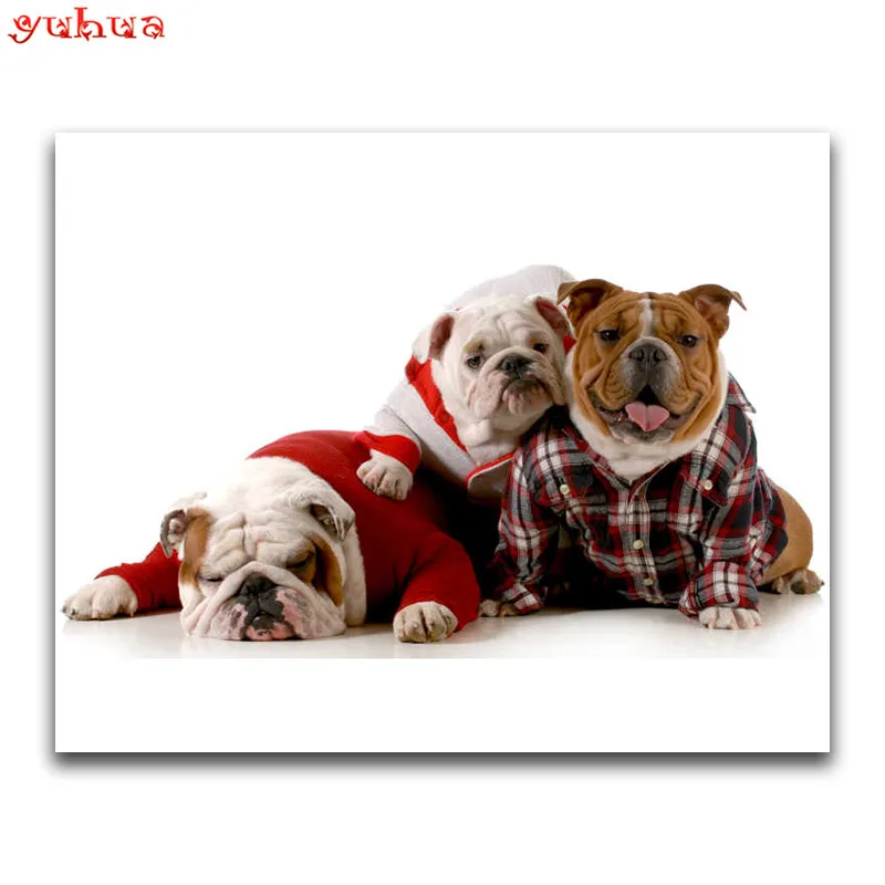 Round Diamond painting Cross stitch dierlijk Cat Full Square Diamond mosaic colorful Art 5D DIY Diamond embroidery Cartoon Dogs_