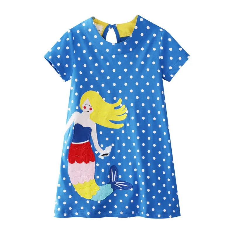 Jumping meter/вечерние платья для маленьких девочек; летнее платье с рисунком яблока; одежда с короткими рукавами для девочек; новые модные платья принцессы для детей