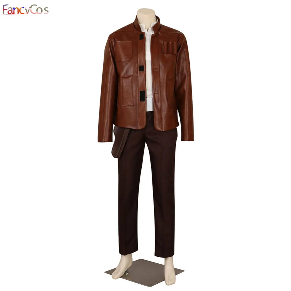 

Halloween Star Wars The Force Awakens Han Solo Jacket Cosplay Costume Game Adult Costume Movie High Quality Deluxe