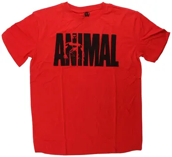 

Universal Nutrition Red "Animal" Iconic T-Shirt Game Shirt Top Tee Cool Casual Sleeves Cotton T Shirt Fashion Top Tees