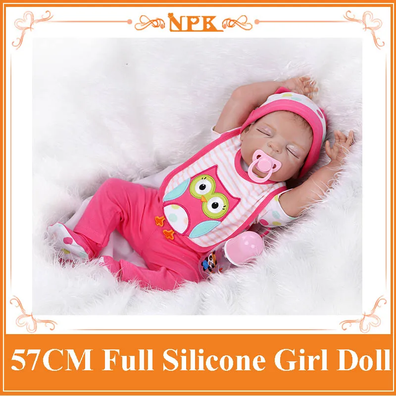 

New product About 57cm NPK full silicone reborn baby doll toys, play house reborn babies girls kids child brithday brinquedos