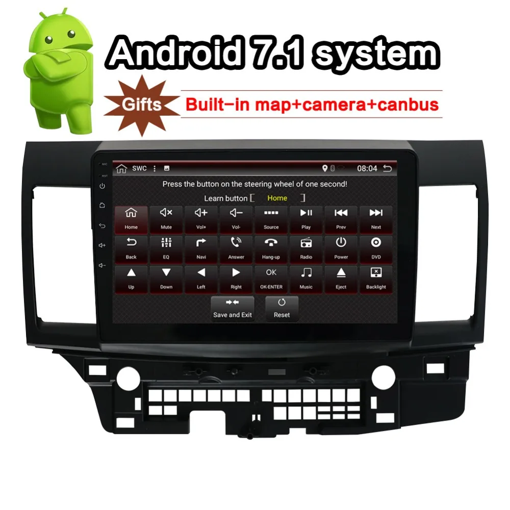 Для MITSUBISHI LANCER Android 7 1 автомобильный радиоприемник 10 дюймов 2din gps navi с задней