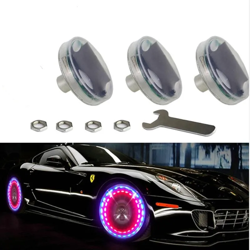 

1 Piece Car Wheel Light Air Caps Universal Decor Lamp Auto Valves Tire Valve Caps Car-styling Solar Energy LED Light