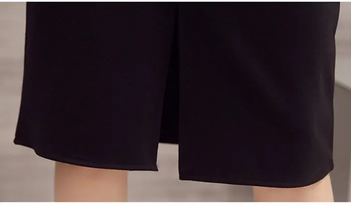 Юбка-карандаш с высокой талией и разрезом сзади, с ремнем, черная, до колена, простая юбка на молнии, женская элегантная Весенняя юбка миди и топ