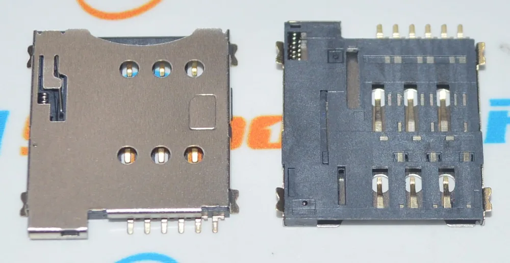 10 шт./лот слот для SIM-карты Micro SIM 6P 6-контактный держатель карты