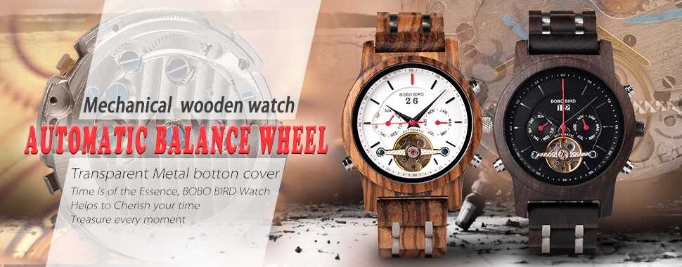 BOBO BIRD механические деревянные часы для мужчин и женщин автоматические наручные часы Деревянный металлический баланс часы в виде рулевого колеса Relogio J-Q27