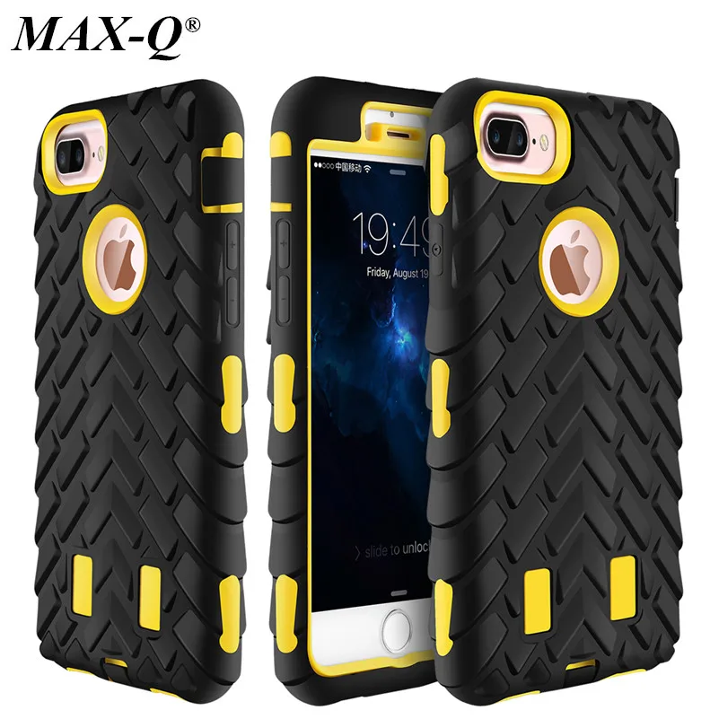 Для Coque iPhone 6 plus покрышка двухслойный Защитник чехол для 7 ТПУ + жесткий