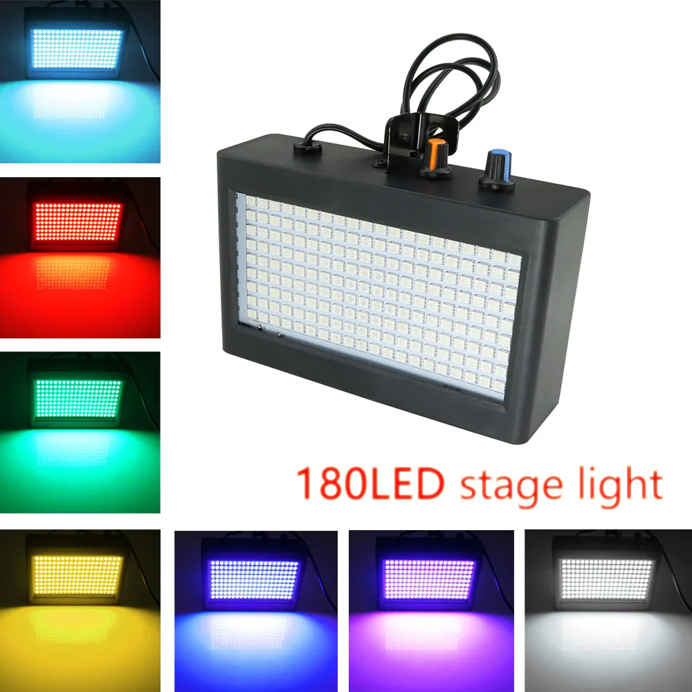 

180 Leds Strobe Flash Light Portable Sound Control Strobe Speed Adjustable for Stage Disco Bar Party ktv Club