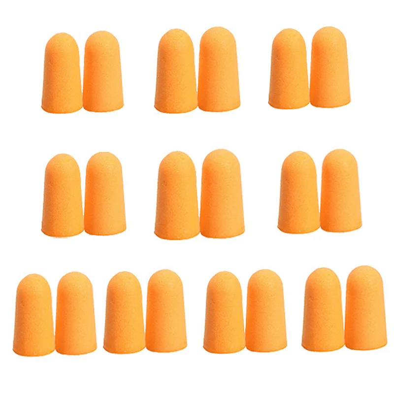 

10 Pairs Ultra Soft Foam Earplugs Tapered Comfortable Ear Plugs for Travel Sleeping Snoring Noise Reducing IJS998