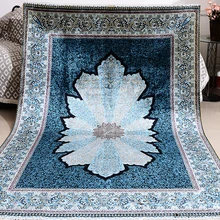 6'x9' турецкий Синий Шелковый ковер ручной работы турецкие ковры Восточный шелковый ковер для гостиной ковры