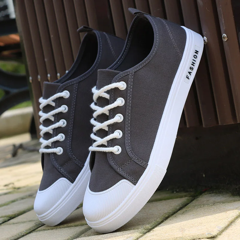 Spring canvas shoes fashion men's shoes casual shoes breathable black canvas shoes
