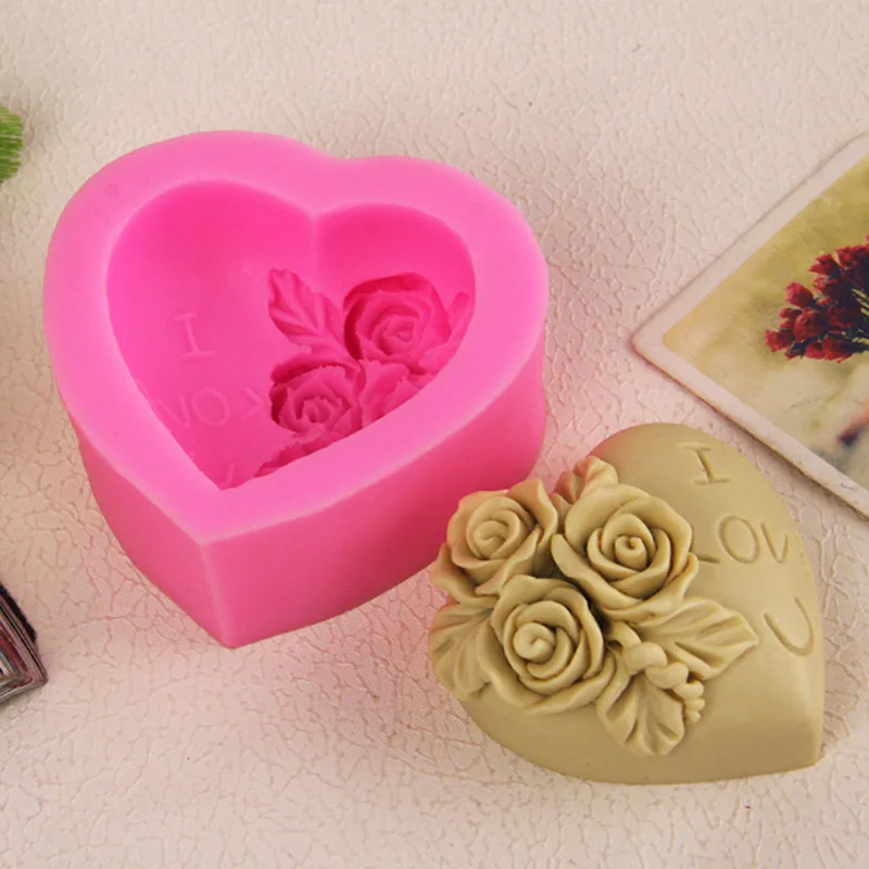 Aliexpress Buy I Love U Rose Flower Silicone Moule