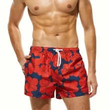 Seobean летние мужские шорты Бермуды для серфинга пляжные шорты для плавания с цветочным принтом быстросохнущие мужские спортивные шорты для плавания без вкладыша